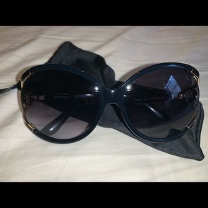 Salvatore Ferragamo huge round sunglasses